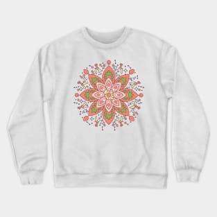 Floral art - Pink Crewneck Sweatshirt